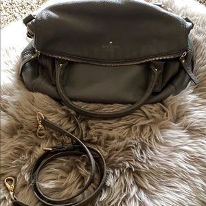 Kate Spade Light Gray Leather Crossbody purse